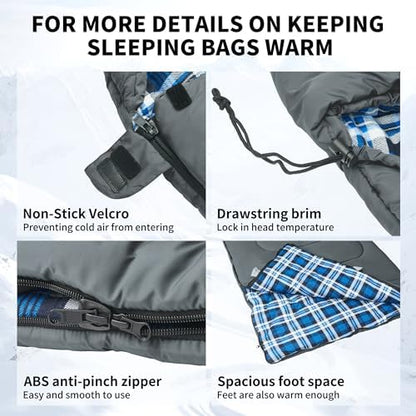 Naturehike Lightweight Compact Sleeping Bag, 59℉/32℉ Envelope Ultralight Backpacking Sleeping Bag Portable, Waterproof with Compression Sack for Cold&Warm, Camping, Traveling, Hiking