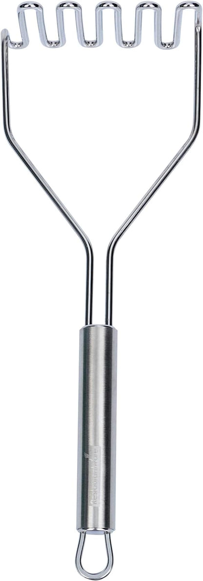 Restaurantware-German Standard Wire Mashers With Ergonomic Handle, 24 Heavy-Duty Potato Mashers - Dishwashable, Durable, Stainless Steel Food Mashing Tool, For Avocado, Beans, Sweet Potatoes, And More