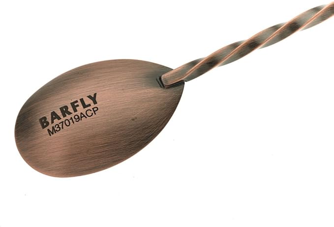 Barfly Bar Spoon with Muddler End, 15 3/4" (40.0 Cm), Antique Copper