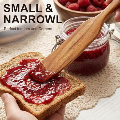 3 Pack Skinny Wooden Spurtle Set for Sourdough Starter Kit Accessories