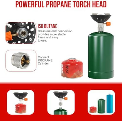 Portable Outdoor Camping Stove, With Powerful Firepower of 10000 BTU,Quickly Boil 1.5L of Water in 4 Minutes and 30 Seconds,Compatible with Propane/Butane Gas Tanks,Windproof Stove