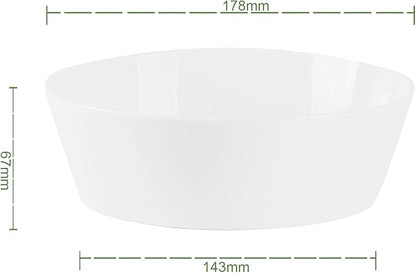 Bone China Cone Shape, Elegance White 40pc Dinnerware Set