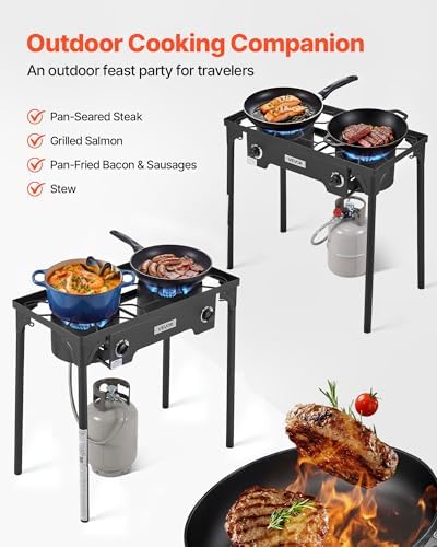 VEVOR Outdoor Propane Gas Stove, Propane LPG Gas Camping Stove,