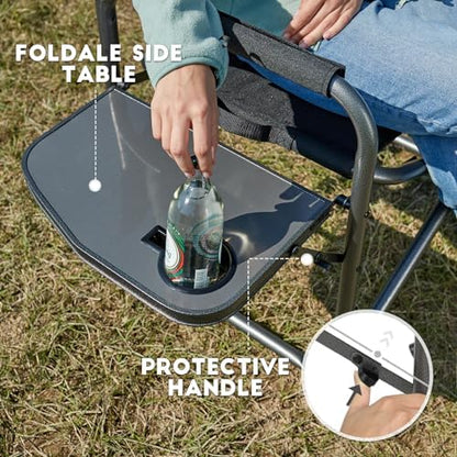 TIMBER RIDGE Aluminum Oversized Camping Chair, Support 400lbs