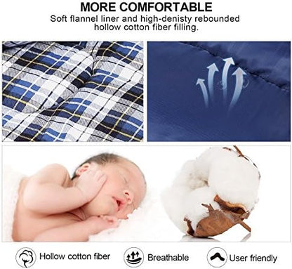 REDCAMP Cotton Flannel Sleeping Bag for Camping Backpacking, Adults Cold Weather Envelope Sleeping Bags with 2/3/4/6lbs Filling