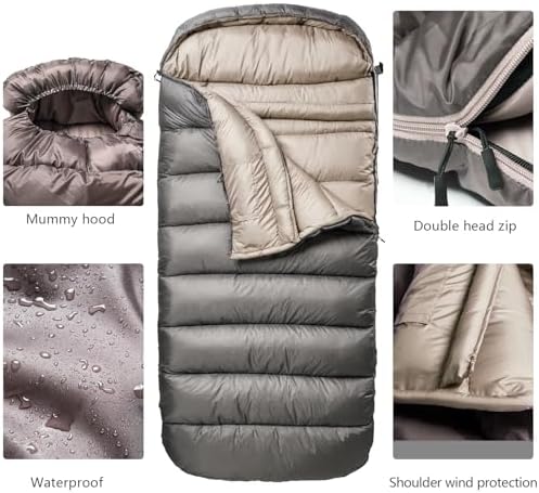 BISINNA 0 Degree Sleeping Bag XL for Adults Cold Weather Sleeping Bags Winter Big and Tall Large Sleeping Bags Zero Degree Camping