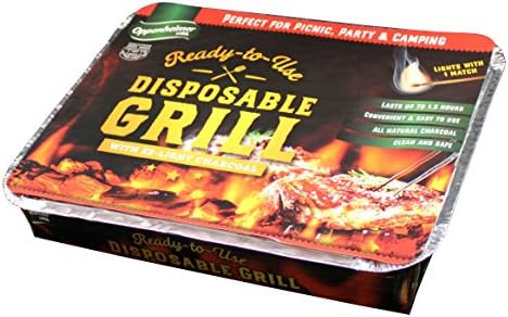 Disposable Charcoal Grill On-The-Go Ready to Use Easy to Light Kosher | Pack of 2