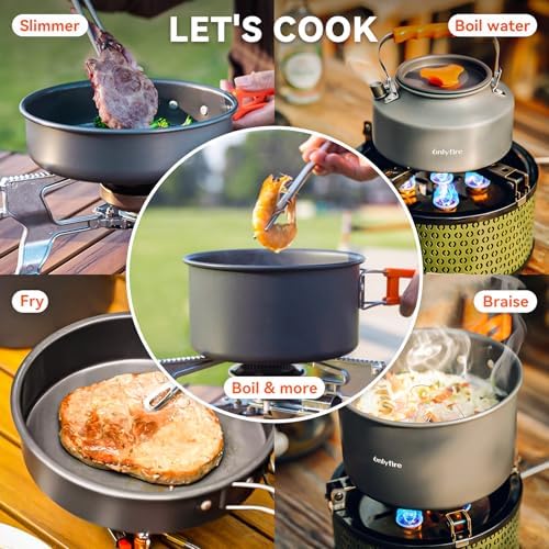14pcs Camping Cookware Set, Portable Camping Utensil Accessory, CT604