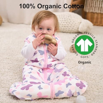 Yoofoss Baby Sleep Sack 18-24 Month 1.5TOG 100% Organic Cotton 2-Way Zipper