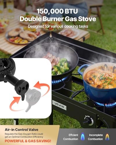 VEVOR Outdoor Propane Gas Stove, Propane LPG Gas Camping Stove,