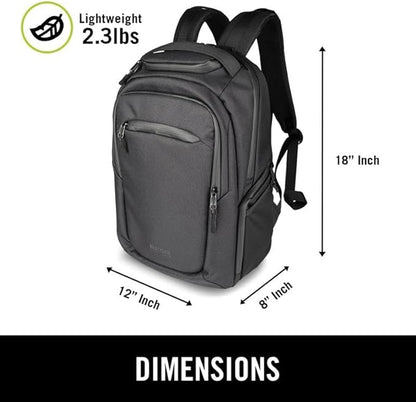 Kenneth Cole REACTION Abrasion-Resistant Parker Laptop Backpack, Black