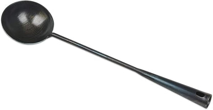 ZhenSanHuan Chinese Traditional HandMade Iron Ladle Wok Tool Set,Long wok utensils (Ladle)