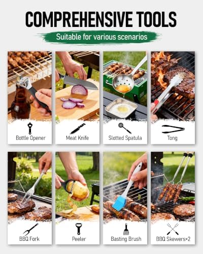 FANGSUN Camping Cooking Set, Portable Camping Utensil Set
