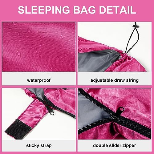 Tudomro 2 Pcs Camping Sleeping Bag for Adults Lightweight Packable Waterproof Camping Gear Equipment to Keep Warm for Outdoor Backpacking Hiking Travel