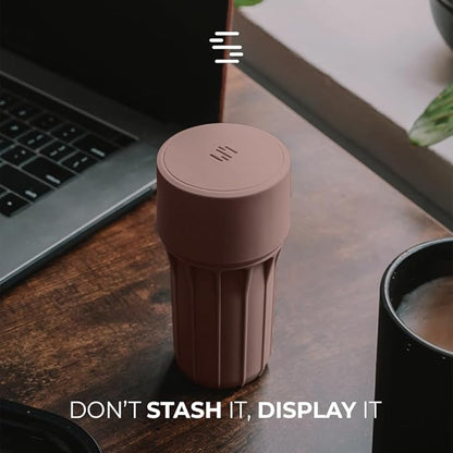 Staze Preserve Vacuum Sealed Storage Jars (148ml) | Smell Proof Containers | Herb Storage & Food Storage Container with Protection - (CLAY)