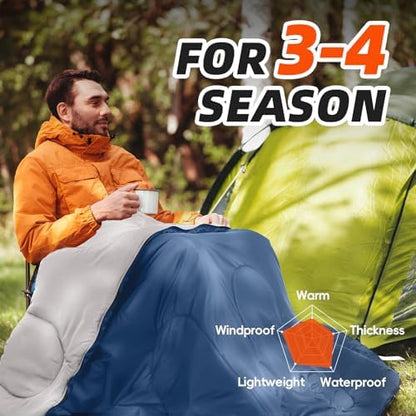 MEREZA Sleeping Bags XL for Adults Mens Large Wide Sleeping Bag for Camping