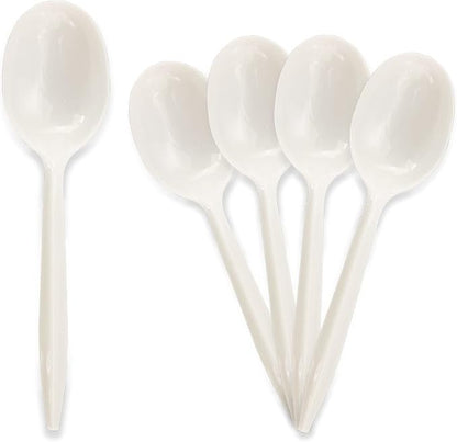 PAMI Medium Weight Disposable Plastic Soup Spoons, Bulk Pack, 1000 Ct