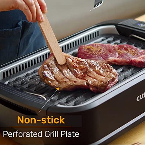 Smokeless Grill Indoor, CUSIMAX Electric Grill, 1500W Indoor Grill, Black