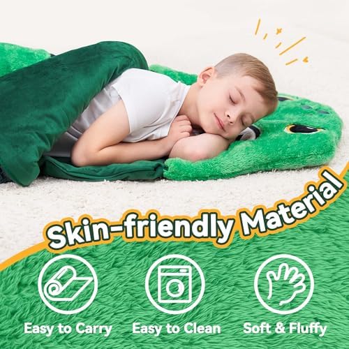 iPlay, iLearn Kids Dinosaur Sleeping Bag, Toddler Boys Daycare Dino Nap Mat