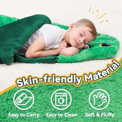iPlay, iLearn Kids Dinosaur Sleeping Bag, Toddler Boys Daycare Dino Nap Mat