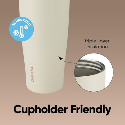 Owala FreeSip Tumbler - Stainless Steel - 40-oz. - Tan (Lightly Toasted)