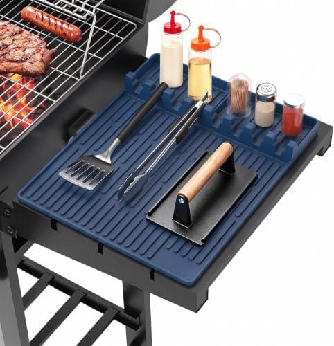Silicone Grill Mat for Blackstone Griddle Accessories, 8-Slot Tool Mat