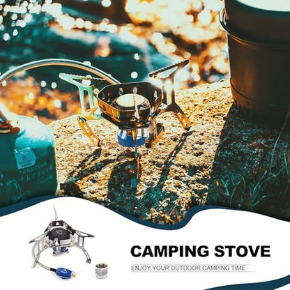 Widesea 3500W Windproof Camp Stove,Camping Gas Stove, Small Camping Stove with Piezo Ignition,Portable Collapsible Stove for Outdoor,Picnic, and Backpacking Hiking