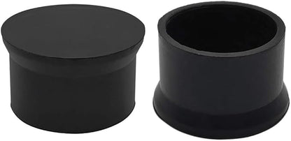 Flyshop Furniture Table Covers Non-Slip Heavy Duty Rubber Leg Tips Chair Leg Caps Floor Protector Round Black 4PCS Size 50mm, 2"