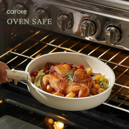 CAROTE 22pcs Pots and Pans Set Non Stick, Detachable Handle Cookware Sets