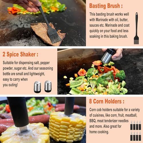 N NOBLE FAMILY 38PCS Griddle Accessories Kit, Professional Grill Tools Set