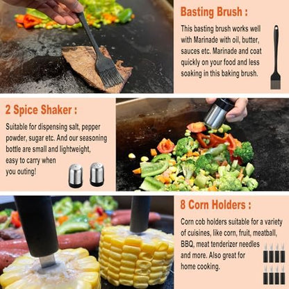 N NOBLE FAMILY 38PCS Griddle Accessories Kit, Professional Grill Tools Set