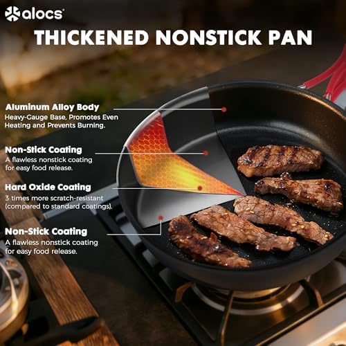 ALOCS Camping Cookware Set Camping Gear Compact Camping Pots and Pans Set