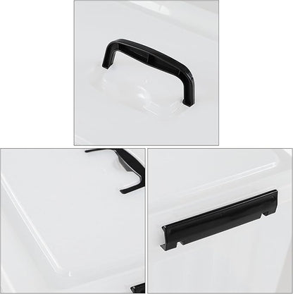 18 Quart Clear Plastic Storage Latching Bin with Lids, Latch Box with Handle, 4 Packs
