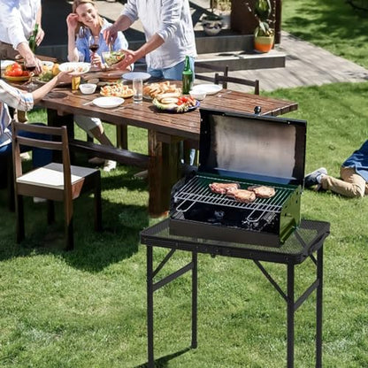 Camping Portable Folding Matel Grill Table,2x1.3 FT