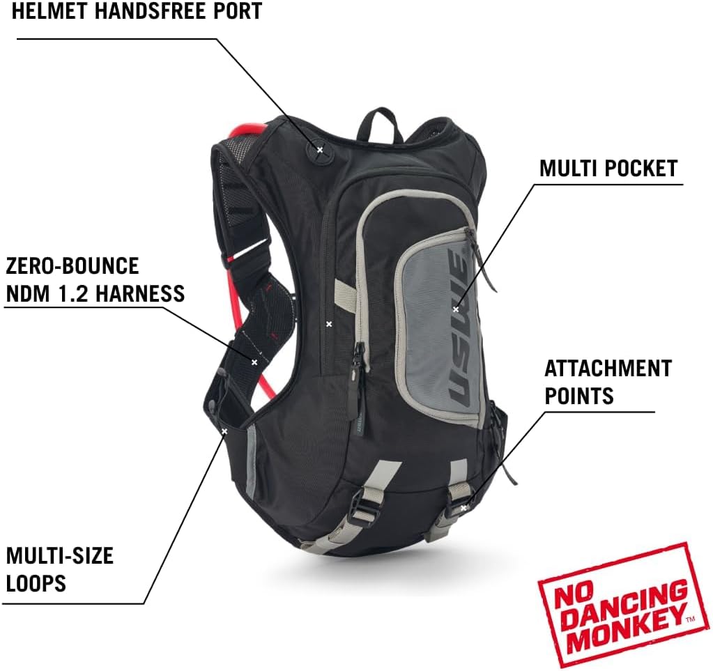 USWE Outlander Hydration Pack with Water Bladder, Hydration Backpack - Backpack for Cycling, MTB, Trail Running & More