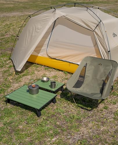 iClimb Ultralight Compact Mini Folding Alu. Table (Green - L)