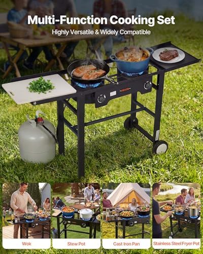 VEVOR Outdoor Propane Gas Stove, Propane LPG Gas Camping Stove,