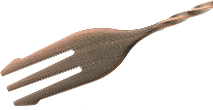 Barfly Bar Spoon, Fork End 15 3/4" (40 cm), Antique Copper