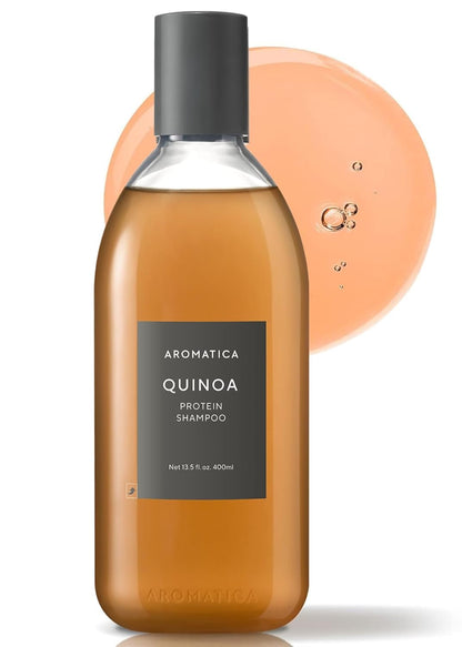 AROMATICA Quinoa Protein Shampoo 13.53 oz / 400ml – Provides Protein and Nourishment to Extremely Damaged Hair- Free from Sulfate, Silicone