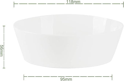 Bone China Cone Shape, Elegance White 40pc Dinnerware Set