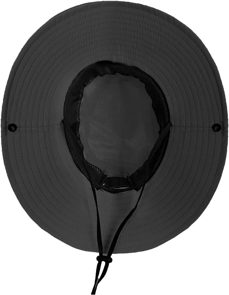 Rosoz Ponytail Sun Bucket Hats for Women UV Protection Foldable Mesh Wide Brim Hiking Beach Fishing Summer Safari