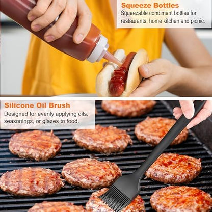 Grilljoy 38pcs Professional Griddle Accessories Kit for Blackstone, with Smash Burger Press, Extra Thick Griddle Spatula, Turner, Flipper - Flat Top Grill Accessories for Outdoor Grill