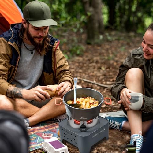 Propane Camping Stove with Carrying Case & Ignition Portable Gas Stove for Outdoor Camping BBQ Hiking