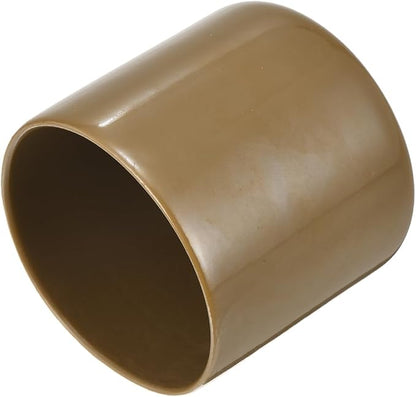 uxcell 20pcs Rubber End Caps 43mm ID Vinyl PVC Round Tube Bolt Cap Cover Screw Thread Protectors Light Brown