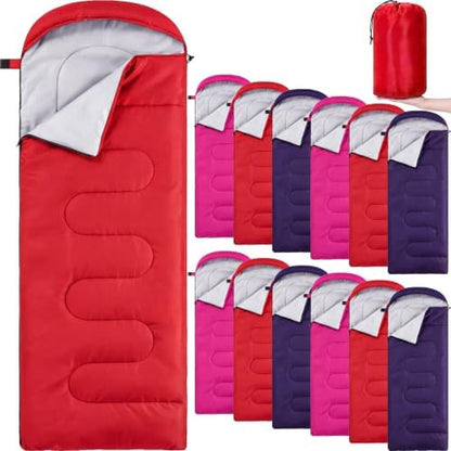 Junkin 12/36 Pcs Camping Sleeping Bags for Adult