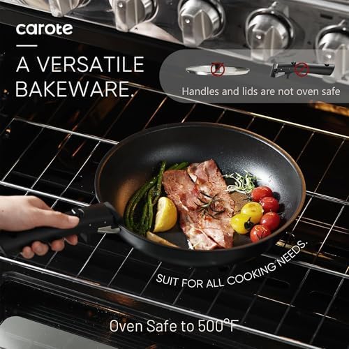 CAROTE 19pcs Pots and Pans Set Non Stick, Detachable Handle Cookware