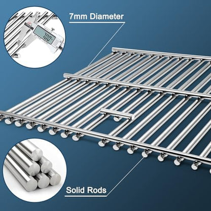 Replacement Parts for Nexgrill 820-0033 Grill, Grill Grate, Heat Shield Flame Tamer and Burner for Nexgrill 820-0033 2 Burner Grill, Megamaster 820-0033M Propane Gas Grill
