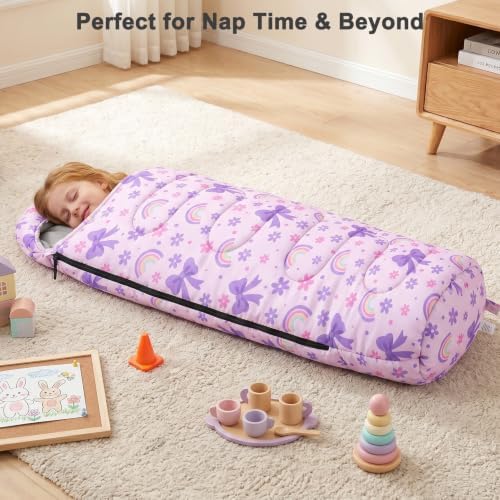 Basumee Toddler Kids Camping Sleeping Bag Warm & Cool Weather 3 Season