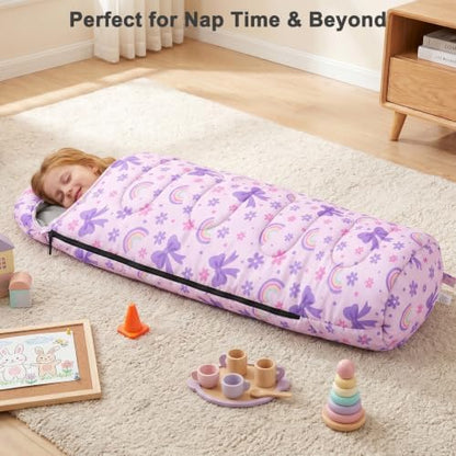 Basumee Toddler Kids Camping Sleeping Bag Warm & Cool Weather 3 Season