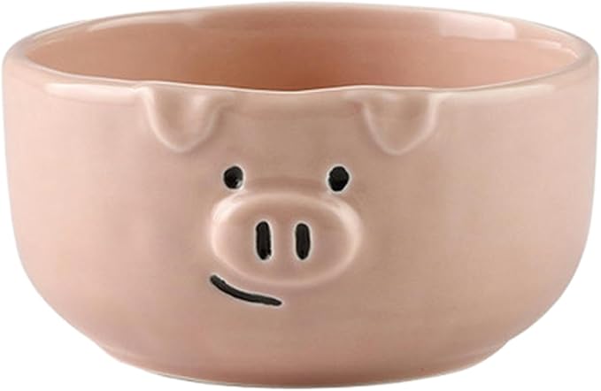 Nordic Style Creative Cute Pink Piglet Dishes, Home Breakfast Ceramic Matte
